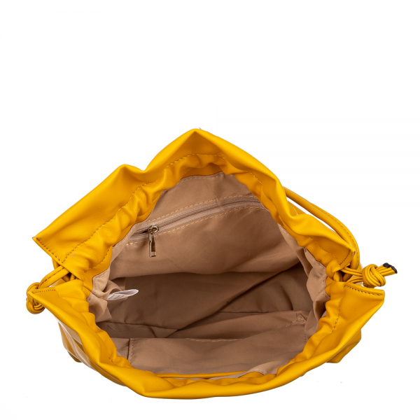 Γυναικεία τσάντα Lolia κίτρινη, 5 - Kalapod.gr